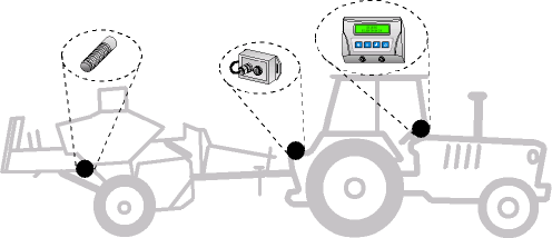 Elektronik Dijital Balya Sayacı Traktöre Monte